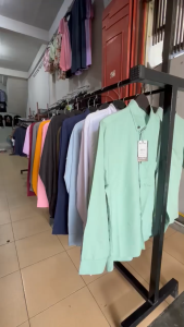 KEMEJA PRIA LENGAN PANJANG POLOS BAHAN KATUN DISTRO MEDAN
