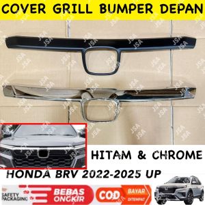 List Grill Bumper Depan Honda Brv 2022 2024 2025 Cover Chrome Hitam .