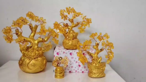 [VS] FENGSHUI MONEY TREE LUCKY TREE BONSAI CHARM STYLE DECOR FOR TABLETOP DECORATIONS(KF-A12221)
