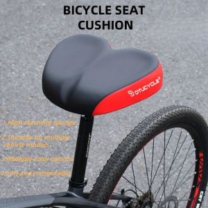 Bicycle seat cushion widened noseless saddle mountain bike saddle comfortable shock-absorbing seat cushion bicycle seat