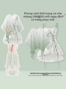 NUMEN BUTTON | Large Size Youthful Set Women Fresh Outfit