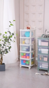 Lemari Susun Laci Dorong dengan Roda Laci Kuat Dan Ringan Serbaguna Cocok untuk Dapur Kamar Kantor