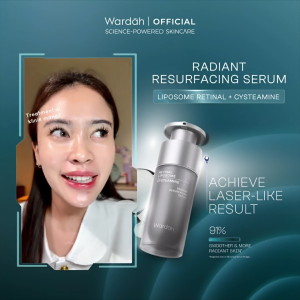 Wardah Radiant Resurfacing Retinal Cysteamine Serum 30ml | Serum Pencerah | Penghilang Kerutan | Retinol | Laser Effect | Renewal