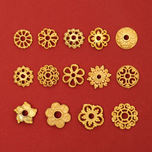 เครื่องประดับ DIY ชุบทอง 925 เงินแท้ จี้คริสตัล สร้อยข้อมือ แผ่นรอง แผ่นรองลูกปัด อุปกรณ์ทำเครื่องประดับแบบโบราณ