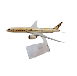 6 inches Etihad Airways Boeing 787 Diecast Airplane Collectibles with Stand for Display