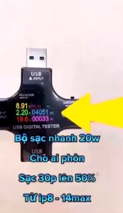 Bộ sạc nhanh Củ P.D 2O.W - 30.W + Dây sạc nhanh Typ.e-C không nóng máy an toàn ổn định - Phụ Kiện