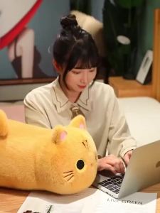 25-50CM Cartoon Kawaii Cat Stuffed Animal Plush Toy Lovely Cat Doll Childrens Sleep Pillow Christmas Kawaii Decorative Gifts