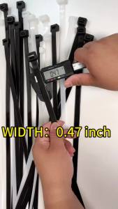 Long Zip Ties 24 inch Extra Wide Large Zip Ties Heavy Duty with 250 lbs Long Big Industrial Wire Ties Thick Black Cable Tie for Outdoor12 PCS