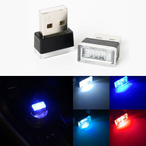 USB LED Car Ambient Light Portable Mini Auto Interior Dome Trunk Lamp Decorative Night Light for PC Laptop Car Home Party