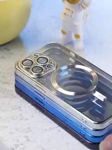 Casing Transparent Magnetic Casing Soft TPU Magnetic Case Magsafe Case Compatible for iPhone 13 14 Pro 15 Pro Max