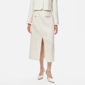 Koradior | Elegant Slimming Wool Skirt