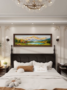French-style vintage art wall decor for bedroom headboard unique European room horizontal painting