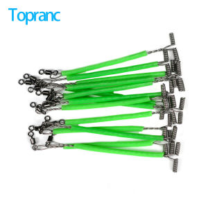 Topranc 20Pcs T-Shape Balance+American Style 8-shaped Rolling Swivels Connector with Luminous Tube Fishing Line Making Tackle