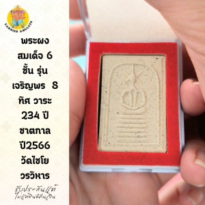 พระผงสมเด็จ 6 ชั้น รุ่น เจริญพร (๘ ทิศ) วาระ ๒๓๔ ปี ชาตกาล วัดไชโยวรวิหาร(เกษไชโย) วาระปลุกเสก 8 รอบ ปี พ.ศ. 2566