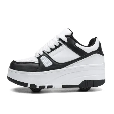 Ultra-Light Four-Wheel Skating Shoes for Students Boys And Girls Removable Wheels Walking Shoes Sports And Entertainment