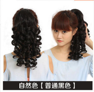 Tóc Đuôi Ngựa Giả Ngắn Xoăn Phong Cách Cổ Điển Cho Phụ Nữ Tự Nhiên Dày Dặn Có Dây Buộc Tóc Nối Sợi Tóc Bằng Sợi Polyester