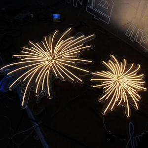 Romantic Wedding Decoration LED Neon Light Flower And Sky Star Ceiling Lamp Angel Lamp Lighting Props Festive Celebration Supplies