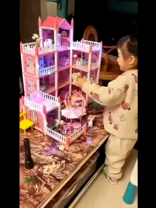 COD Mainan Putri Rumah Kastil dengan Boneka Ringan Mainan Anak-anak Mainan DIY Vila Putri