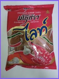 ‼️ส่งเร็ว ถึงไว‼️ มโนห์รา ข้าวเกรียบดิบ 500 กรัม  รสกุ้งไลท์ ตรามโนราห์