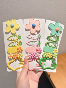 NING ZHOU | Cute Childrens Flower Hair Clips for Side Bangs and Flyaways