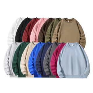 Nam/Nữ Vải Dày Áo Đơn Giản Màu Cổ Tròn Rời Áo Chui Đầu Áo Hoodie Thời Trang Hàng Đầu Mùa Thu