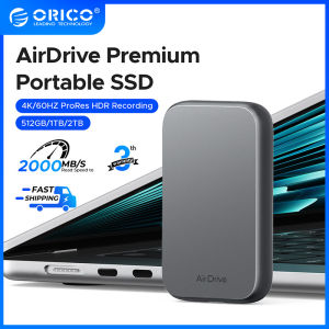 ORICO 2000MB/S AirDrive Premium Portable SSD 1TB/2TB Zinc Alloy PSSD 11mm Expanding Storage for MacBook Air