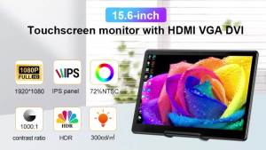 Màn Hình Di Động Cảm Ứng MISSUN 15.6 Inch 1920x1080 Hỗ Trợ USB C HDMI/DVI/VGA Gắn VESA Tích Hợp Loa Dành Cho Chơi Game