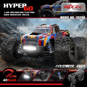 MJX Hyper Go 20208 1:20 4WD Brushless RC Monster Truck 40KM/H High-Speed 2.4GHz Off-Road All Terrain Remote Control Car