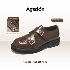 Agsdon | Giày Lười Kiểu Brogue Đế Cao