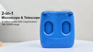 2-in-1 Microscope and Telescope a developmental toy for childrens eyesight. 2MP HD camera 1000x magnification. A perfect Halloween and Christmas gift.