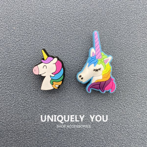 2022 ใหม่Crocsรองเท้าCharmsแท้Clogรองเท้าหัวเข็มขัด การ์ตูน ยูนิคอร์นSeriesรองเท้าอุปกรณ์เสริมสําหรับผู้หญิงเด็กผู้ใหญ่