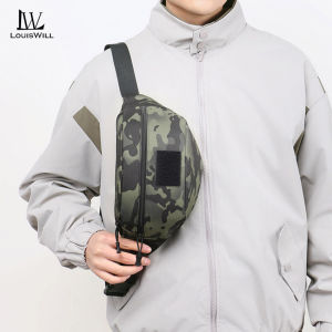 LouisWill Mens Waist Bag Sports Chest Bag Crossbody Bag Outdoor Cycling Bag Waterproof Bag Lightweight Casual Bag Fitness Bag Phone Bag Versatile Fashion Chest Bag Travel Bag