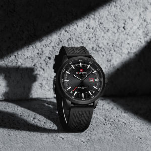 NAVIFORCE Original Mens Watch Quartz Calendar Luminous Hands Waterproof 30m Silica Strap Round Simple Dial Fashion Casual Watch for Men NF9248T