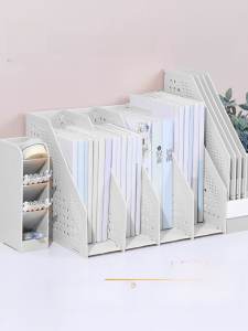 Large Size Foldable File Rack Desk Organizer Student Bookshelf Deli PP Material Document Holder Storage Paper Clip Stand