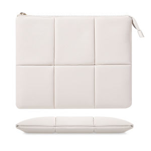 MoKo 9-11 Inch Puffy Tablet Sleeve Bag Fit with New 11-inch iPad Pro M4/iPad Air M2 iPad 10th Gen 10.9 iPad Pro 11 iPad Air 4/5th Gen 10.9 Built-in Elastic Band PU Leather Portable Carrying Case