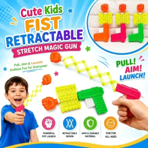 [MSIA SHIP] NOVELTY Cute Kids Fist Retractable Stretch Magic Gun Classic Toys Old Memories Toys Children Birthday Gift Christmas Gift Kindergarten School Celebration Birthday Goodies Pack Doorgifts Party Games
