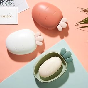 Tempat Sabun Batang Bentuk Wortel Carrot Dengan Tutup Unik Lucu