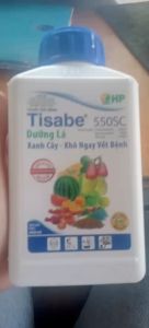 Thuốc trừ bệnh TISABE 550SC dưỡng lá xanh cây khô nhanh vết bệnh. Thể tích 450ml.