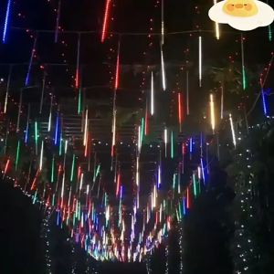 Portable Waterproof Meteor Shower Rain Light 30CM - 50CM Tube Light Falling String Indoor/ Outdoor Light