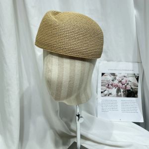 Women Vintage Straw Beret Hat Summer Fedora Sun Cap Hostess Pillbox Hat Millinery Fascinator Base Wedding Cocktail Party
