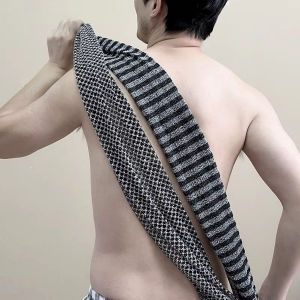 ผ้าขนหนูขัดผิว ขัดหลังสำหรับอาบน้ำสำหรับผู้ชาย ซิลเวอร์-ไอออน มัลติฟังก์ชั่น ผ้าขนหนูอาบน้ำโฟม ผ้าขนหนูขัดผิวยาวพิเศษ