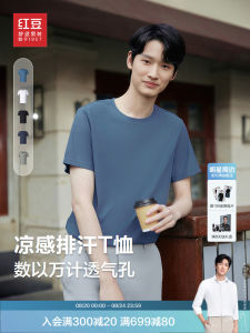 Hodo Mens Short Sleeve T-Shirt Cool Sensation Solid Color Casual Base Shirt Summer Fashion Urban Style Polyester Fiber round Neck