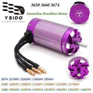 YSIDO RC Motor 3650 3660 3674 Sensorless Brushless Motor 5.0mm/3.175mm Shaft for 1/8 1/10 RC Car Drift Racing Off-Road RC Boat
