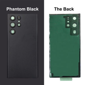 Glass Back Cover Case for Samsung S22 Ultra 5G S22U SM-S908B with Camera Lens Protection Adhesive Rear Battery Door