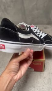 [SNEAKERS] Vans Sk8-Low PRO Black White - BLACK WHITE 36 Vns 100% BNIB Sepatu Sneakers Casual Pria Wanita