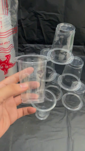 GELAS KOPI/GELAS PLASTIK KECIL BENING BINTANG LAUT 220ML ISI 1 DUS 40 SLOP 2000PCS