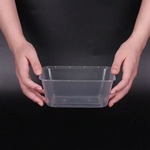 กล่องพลาสติกใส่อาหาร ใส กล่องพลาสติกทรงเหลี่ยม 500 / 650 / 750 / 1000 มล กล่องข้าวเดลิเวอรี่ กล่องข้าวเข้าไมโครเวฟได้ รองรับกล่องข้าวที่มีผลิตภัณฑ์ที่ไม่มีธรรมชาติ