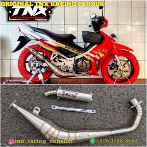 Knalpot Satria 2 Tak BM Power Stainless TNX Racing Exhaust Suara Garing