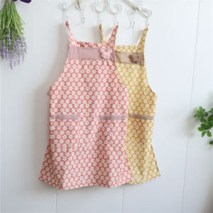 2023 Áo Choàng Nấu Ăn Mới Cho Phụ Nữ Vải Lanh Cotton Họa Tiết Hoa Dùng Trong Nhà Bếp Phong Cách Nhật Bản Thời Trang