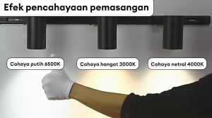 Garansi 30 Tahun Lampu REL Track LED SOROT 50W - Pencahayaan Adjustable COB Spotlight untuk Toko Galeri